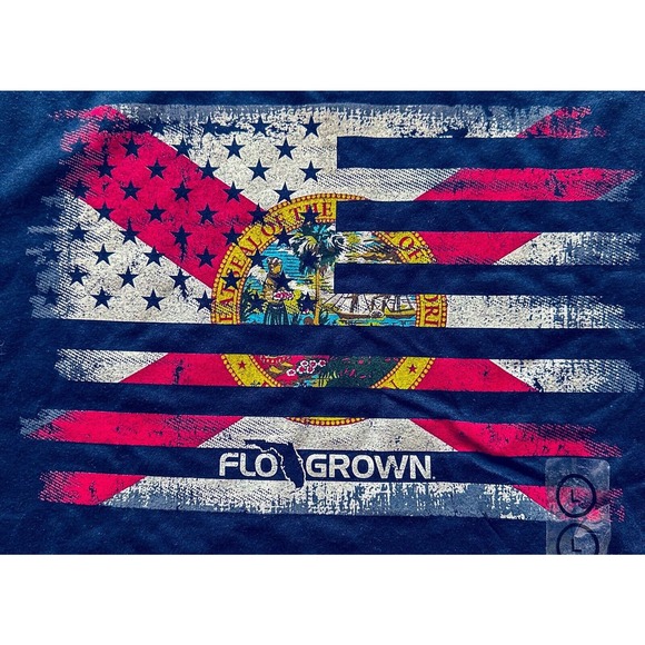 FloGrown Flag Mash-Up Short-Sleeve T-Shirt for Men - Navy - L - Picture 1 of 3